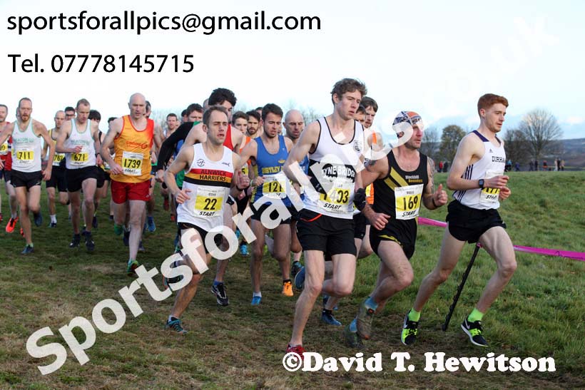 Senior mens 2017 Start Fitness North Eastern Harrier League, Aykley Heads, Durham. Photo:  David T. Hewitson/Sports for All Pics
